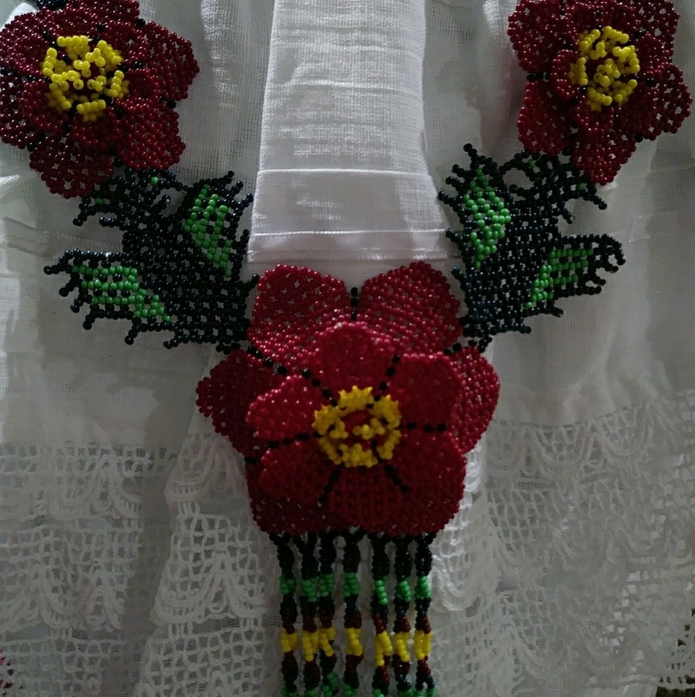 Beaded Flower Necklace
